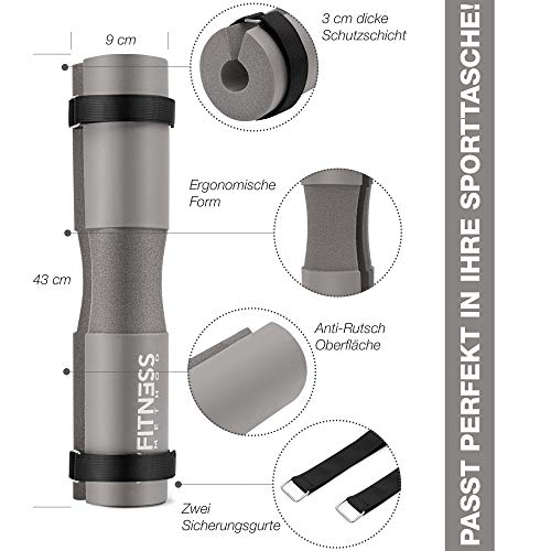 Coussinet d'haltère long hip thrust protection squat Velcro