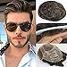 Produktbild NIULLA Natural Human Hair Mens Toupee Europäisches Und Amerikanisches Herrenhaar Front Hair Replacement System Haarteile Für Herren