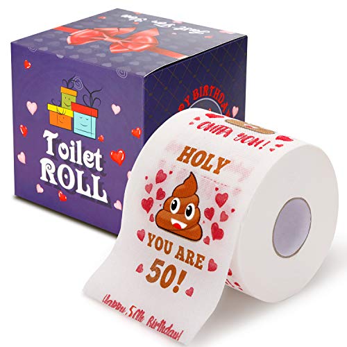 50Th Birthday Gifts For Men And Women - Happy Prank Toilet Paper Decorations Him, Her Party Supplies Favors Ideas Funny Gag Gifts, Novelty Bday Present Friends, Family #TOP3