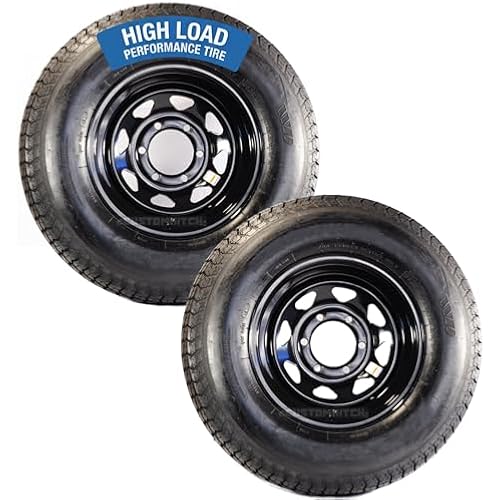 eCustomrim 2-Pack Radial Trailer Tire Rim Assembly ST225/75R15 Load E 6 Lug