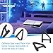 YWLRONG 4Pcs for PS5 Slim Stand Console Bracket Holder Flat Base Horizontal Stand Compatible with Sony PlayStation 5 Slim Disc Edition Accessories(Transparent+Black)