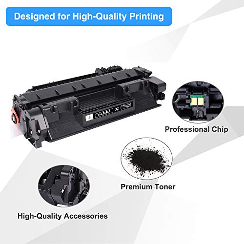 True Image Compatible Toner Cartridge Replacement For Hp 80A Cf280A 80X Cf280X For Hp Pro 400 M401N M401Dne M401Dn Mfp M425Dn M401Dw M401D M425Dw M401A M401 M425 Printer (Black, 2-Pack) #TOP4