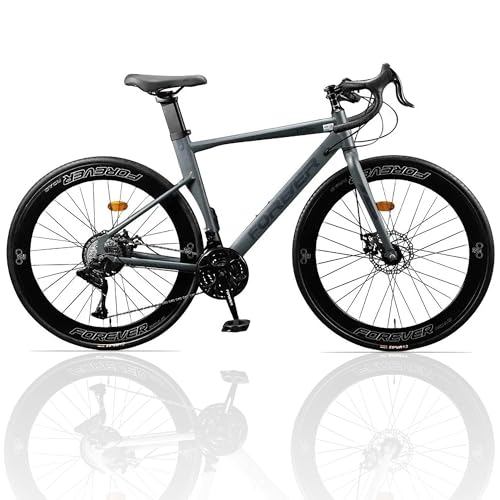 クロスバイク 24段変速 ロードバイク メカニカルディスクブレーキ 700*28C 超軽量高炭素鋼フレーム 自転車 ワイヤ錠 プレゼント付き スポーツバイク 街乗り 通勤 通学