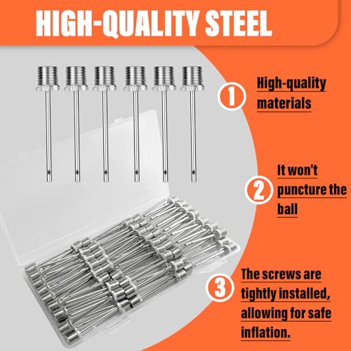 Ball Pump Needles (100 Pack) - Heavy Duty Inflation Needles & Ball Pins for Basketball, Soccer Ball, Football, Bike Pump - Fits Most Air Pumps - Universal Air Needles for Sports Balls. - Thumbnail 7