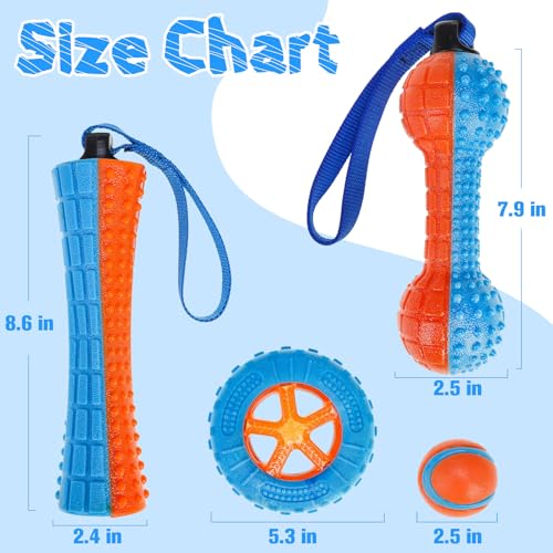 Juguetes flotantes para perros EXPAWLORER 4 piezas miniatura 4