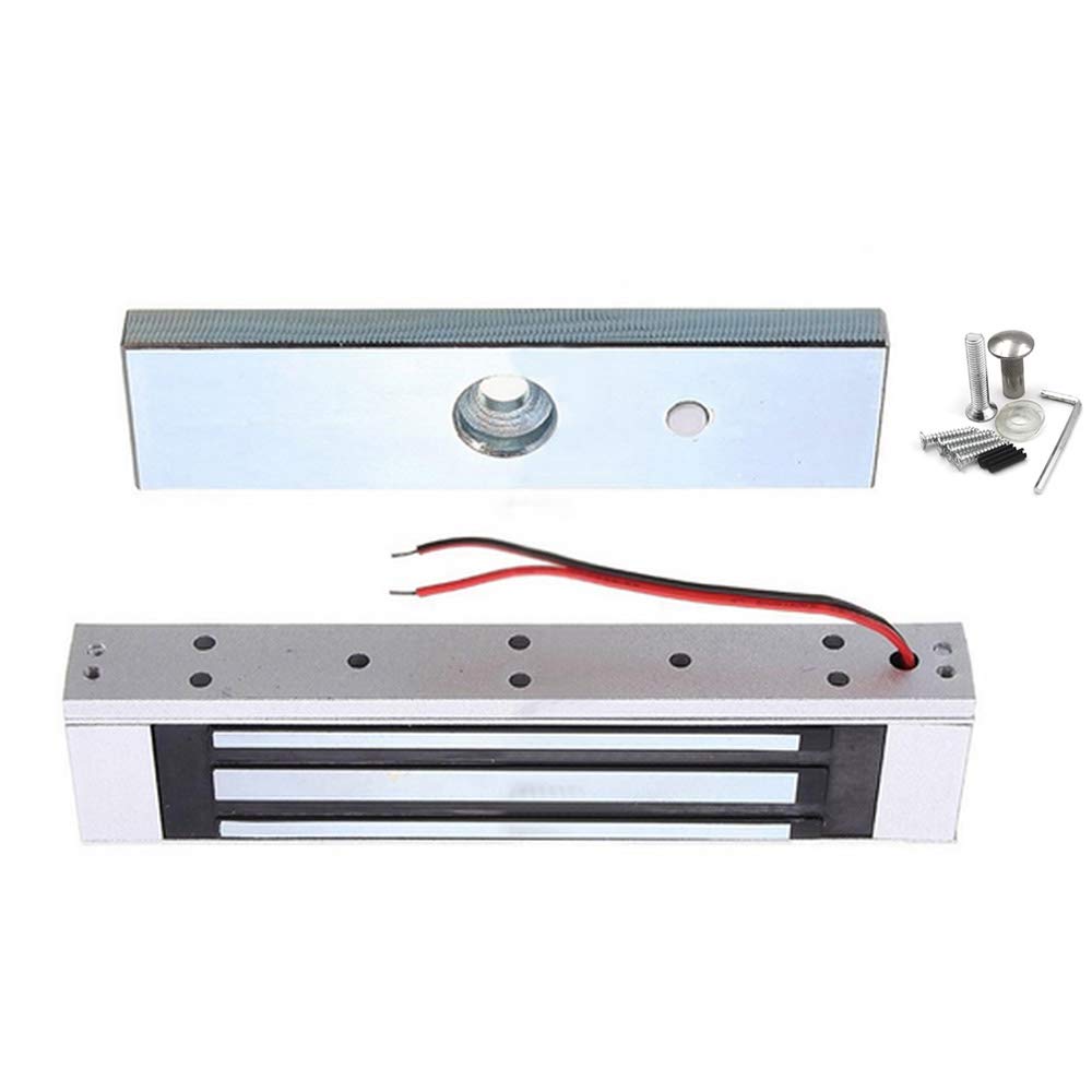 Yanghx Silver 350Lbs(180Kg) Holding Force Electromagnet Magnetic Electric Lock 12V Singe Door Access Control System