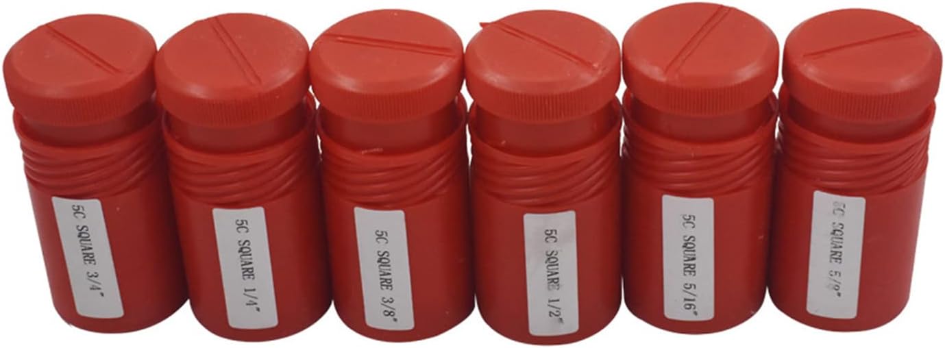 6Pcs 5C Square Collet Set 1/4-3/4In Mill Chuck Holder for Lathe and Milling Machine