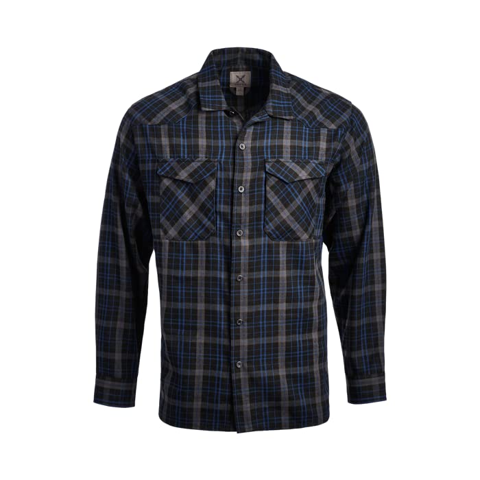 VertxVertx Standard Canyon Valley Tactical Flannel Long Sleeve Outdoor Work Shirts with Pockets