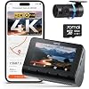 70mai 4K Dash Cam Front and Rear, Built in Wi-Fi 6 & GPS Car Camera, Super Night Vision, ADAS, 3” IPS Screen, 24H Parking Mode, Time-Lapse, Loop Recording, with 128GB Card (A800SE)