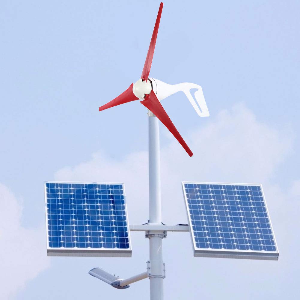 Generador de Viento de 400 W 24 V con 3 Cuchillas, Molino de Aire de Cuchilla de Fibra de Nailon de 24,8 Pulgadas, Equipo productor de Electricidad de CA trifásico Modelo