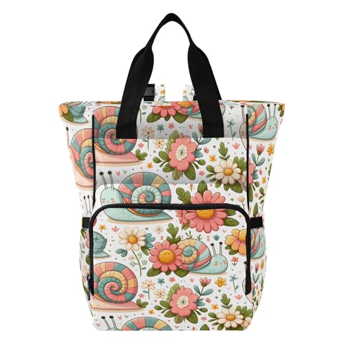 Sac à langer escargot Mnsruu grand sac à dos étanche pour parents