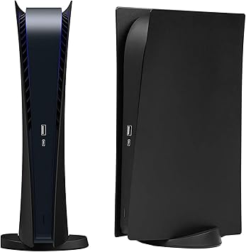 DualSense Se Vuelve Todavía Más Elegantes 11 511KormTImS. AC SY355 Digital Edition Face Plates Cover Skins Shell Panels for PS5 Console, Accessories for PlayStation 5 Protective Shell Replacement Faceplate (Black)