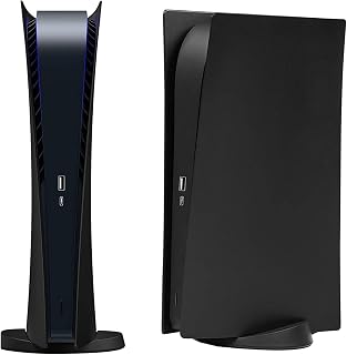 Digital Edition Face Plates Cover Skins Shell Panels for PS5 Console, Accessories for PlayStation 5 Protective Shell Replacement Faceplate (Black)