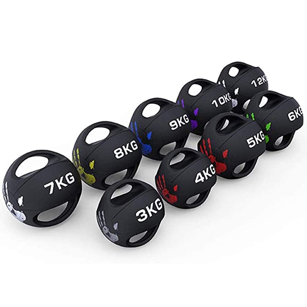 Medizinball Doppelte Fitness-Ball-Bouncy Ball, rutschfeste Oberflächenbeschaffenheit, Heimtymnastikkreuzstraining Kernstärke Training Aerobic Fitnessgeräte (Size : 5kg/11lbs)