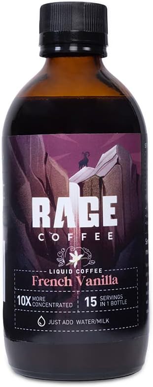 Rage Coffee 200 ML Instant Coffee Decoction French Vanilla Liquid Coffee 100% Arabica Coffee (Pack of 1)
