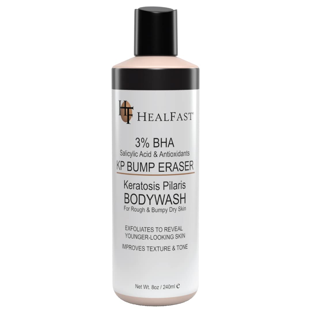 KP Bump Eraser Bodywash – Soften, Exfoliate, Nourish Rough and Bumpy Skin with 3% BHA – Keratosis Pilaris - For All Types – No Scrubbing Required – Fragrance and Paraben Free