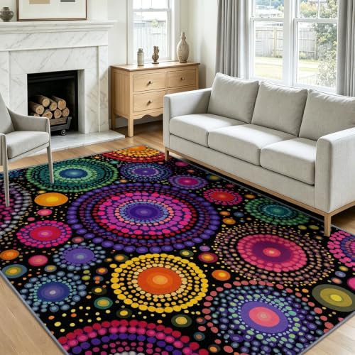 Alfombra bohemia de 60x90 cm lavable para el comedor 2