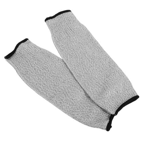 Mangas anticortes de 35 cm en gris jaspeado para una protección eficaz del brazo