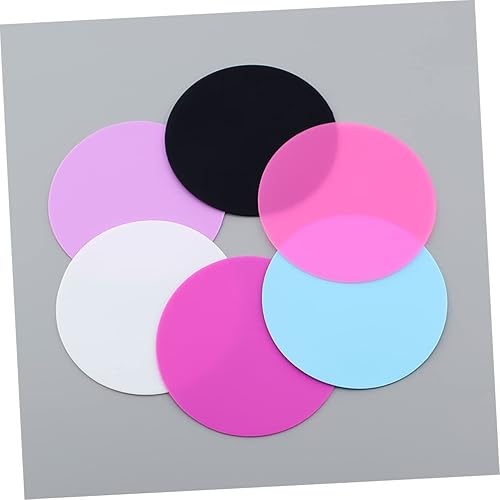 Miniatura 4 de FRCOLOR 5 unids redondo de pintura acrílica de acero inoxidable paleta de gel de uñas tablero de color pintura de uñas paleta de uñas para arte de