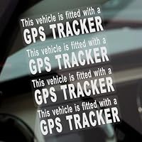 4 x G1W Fitted with a GPS Tracker Stickers Security Internal Window Signs