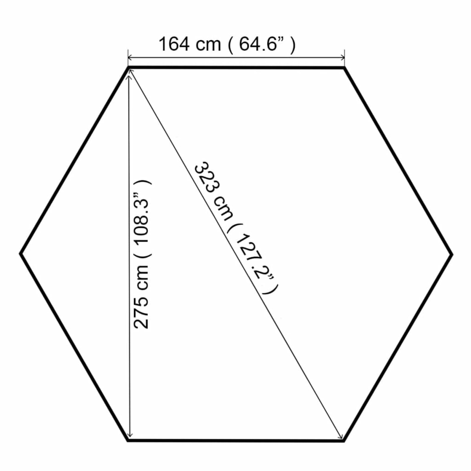 Gartenpavillon Partyzelt, Party Deko, Festzelt, Pavillon, Garden Decoration, Canopy Tent, Lagerzelt, Gartenpavillon, Hexagonal Beige 323x265 cm