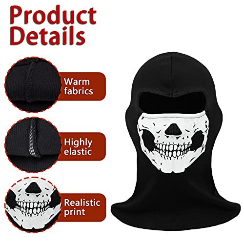 Creepy Skull Balaclava Tactical Hood Mask Ghost Skeleton Anti-UV Bandana Scarf Motorcycle Cycling Black