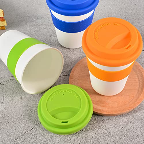 Areclern Coffee Cups With Spiral Lid, Heat Resistant Travel Coffee Mug, Reusable Bpa Free Silicone Water Cup For Travel Camping Hiking Orange #TOP4