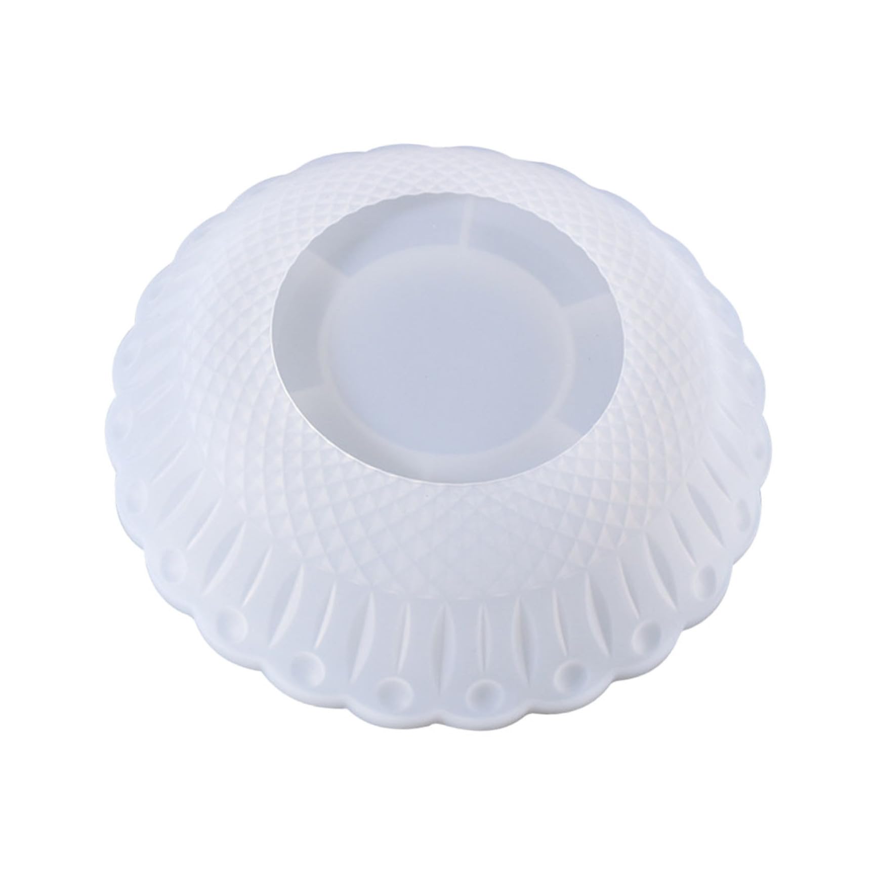 Molde de Silicona para Bandeja de Fruta DIY Molde para Platos Diseño de Encaje para Almacenamiento de Snacks Artesanal Reutilizable y Fácil de Limpiar