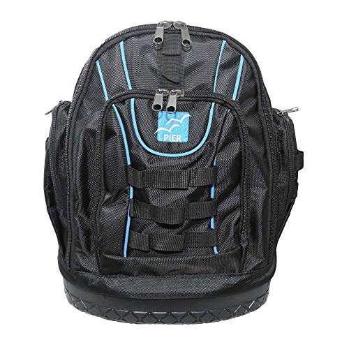 Mochila de ferramentas 21 bolsos profissional reforçada com fundo emborrachado Pier