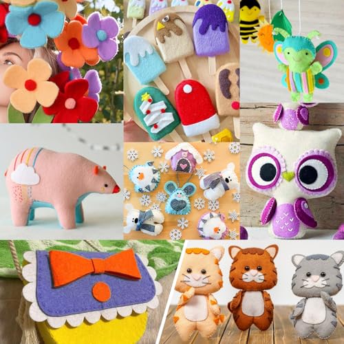 Image of XSEINO 12 Rolls 8 inchx35 inch 1.4mm Thick Soft Felt Fabric Sheet 12 Assorted Gothic Series Colors Felt Pack for DIY Craft Sewing Squares Nonwoven Patchwork