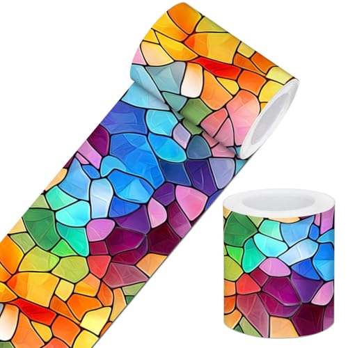 IVN Stained Glass Mosaic Wallpaper Border 4x196