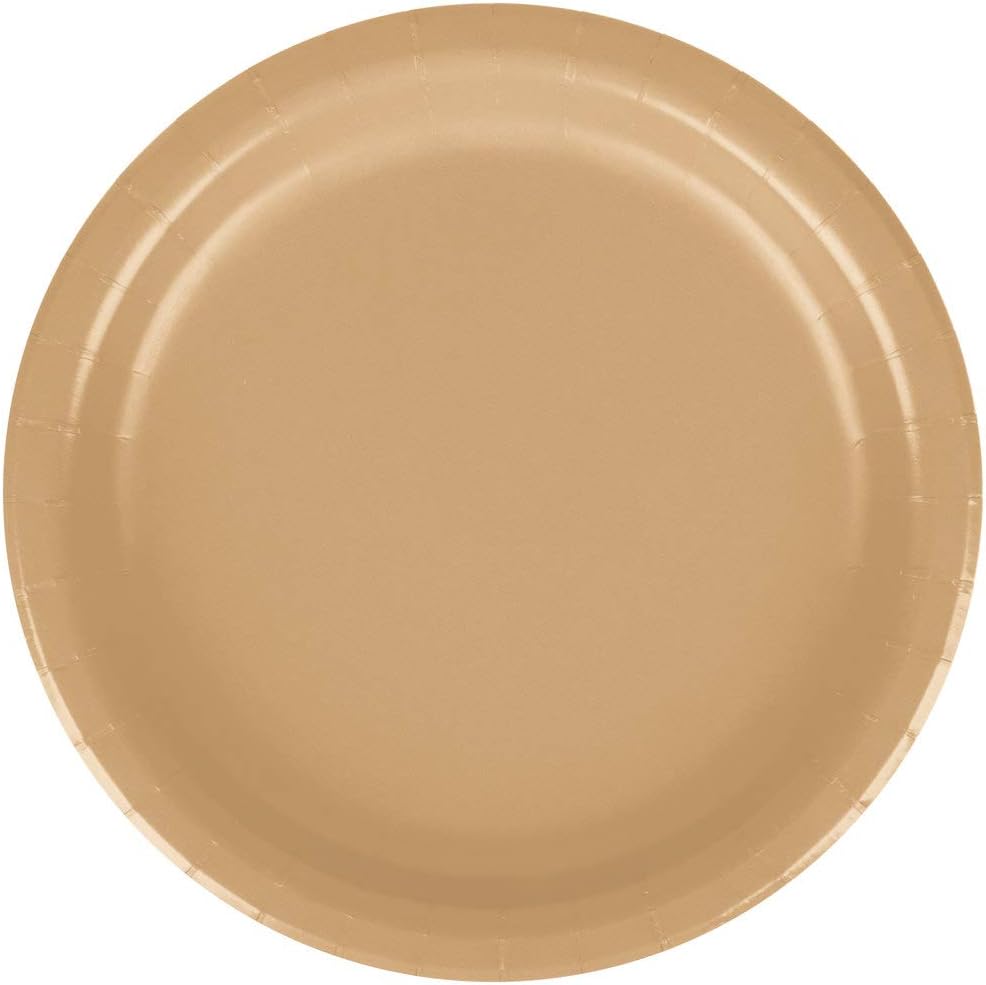 Creative Converting 8.75" Diameter Round Paper Dinner Plates, Mimosa Color, 24-Count Packages (Pack of 5)