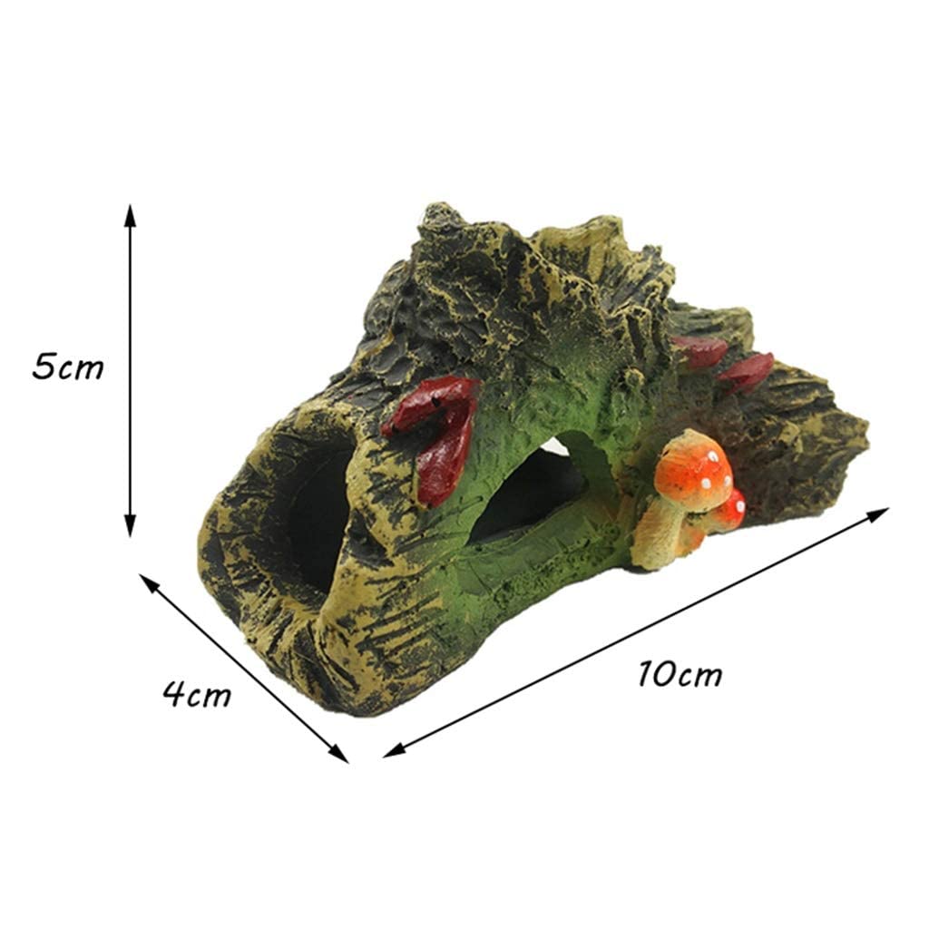 Escondite de Agujeros para árboles, paisajismo de acuarios, decoración de hábitat, escondites de Peces, lagartos y Tortugas, Accesorios para Cajas de Cuevas de Reptiles