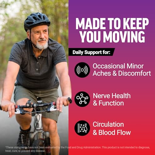 Image of Force Factor Daily Relief Nerve Supplement with Alpha Lipoic Acid, B Vitamins, CoQ10 & Acetyl-L-Carnitine HCl for Nerve Discomfort in Hands, Feet, Toes & Fingers, Blueberry Acai, 30 Soft Chews