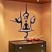 Livraison gratuite autocollant mural de yoga, pose de yoga vinyle autocollant art mural, décoration murale de yoga art déco autocollant mural A8 78x56 cm