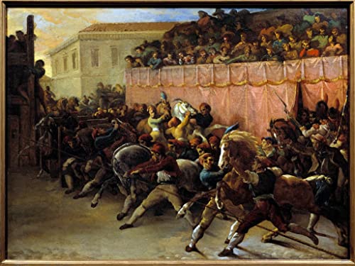 Tableau Free Horse Race Géricault impression d'art mural 60x90cm
