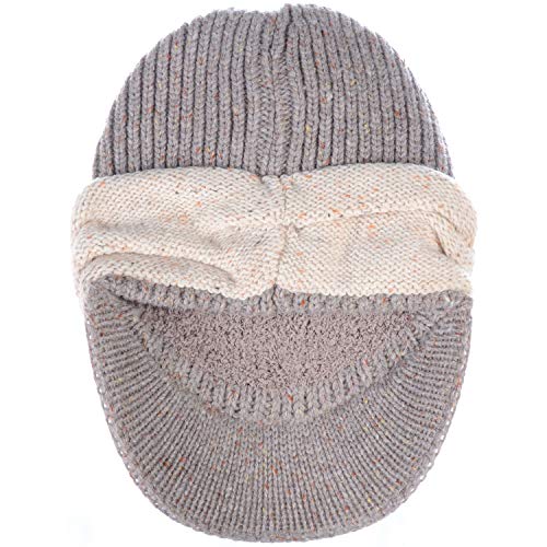 Byos Women's Winter Fashion Cozy Fleece Lined Crochet Knit Newsboy Cabbie Cap Hat Visor #TOP3