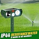 Ultrasonic Cat Deterrent Outdoor, Solar Powered Deterrent with Motion Sensor and Flashing Lights Solar Farm Garden Yard Device,Dogs,Cats,Birds - Image 5