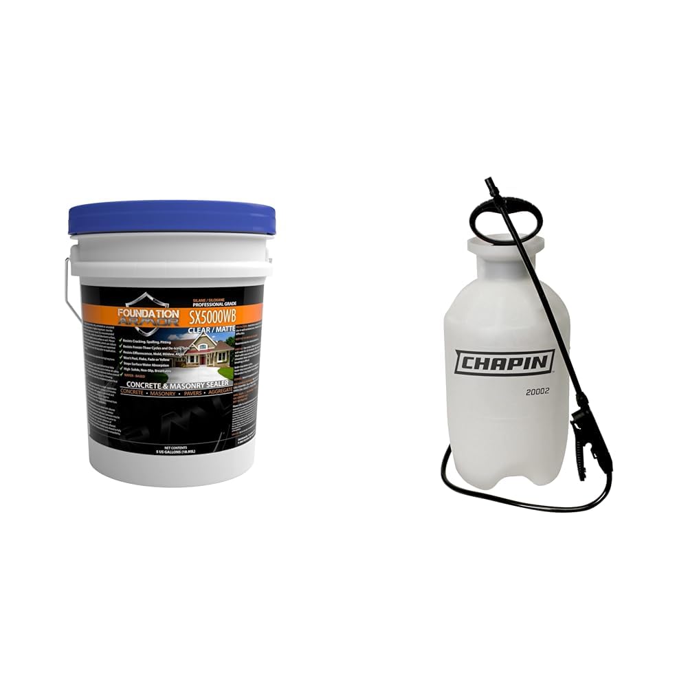 5-Gal. Penetrating Concrete, Brick, Stone Sealer Bundle with 2-Gallon Pressured Garden Sprayer