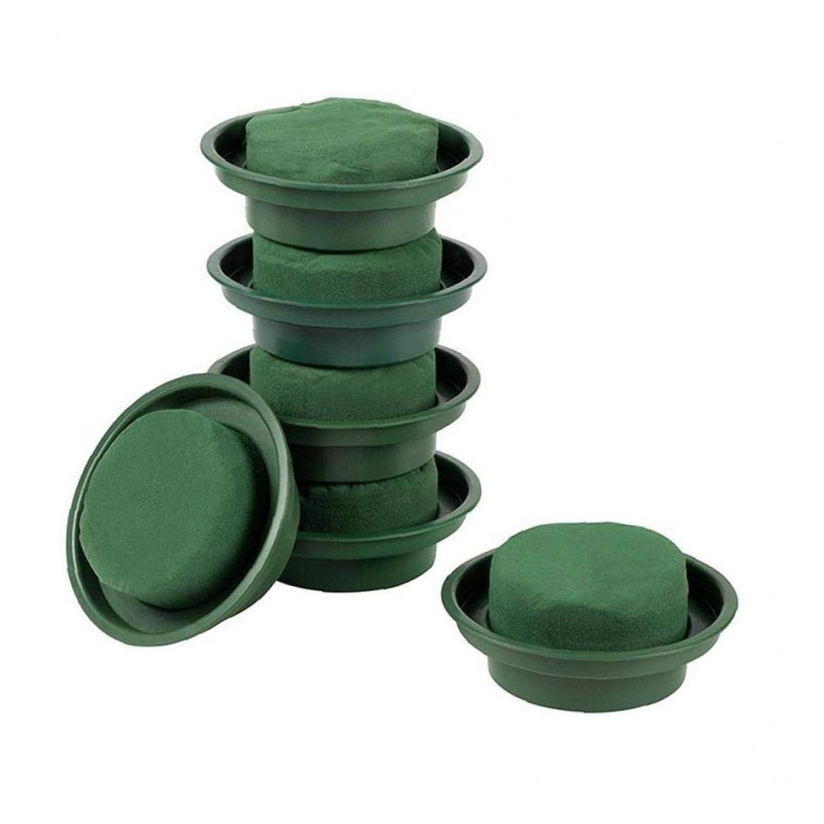 Hotaden Flower Arrangement Kit - 6-pack Round Floral Foam in Single Design Bowl for Table Centerpiece Wedding Aisle Flowers Party