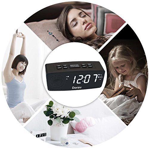 Clock Radio, Digital FM Bedside Alarm Clock Radio with USB Charger Port for Bedroom Guestroom or Livingroom - Thumbnail 5