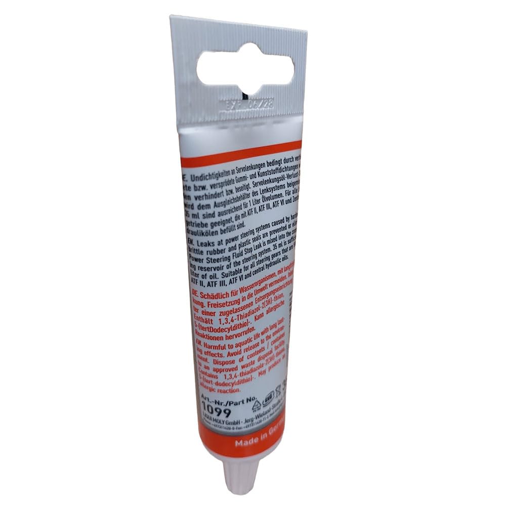 LIQUIMOLY 1099 ADDITIVO per PERDITE Olio SERVOSTERZO. PREVIENE ED ELIMINA Le PERDITE da GUARNIZIONI E PLASTICHE della Scatola STERZO. Confezione : Kit Promo 2 FLACONI da 35 ML