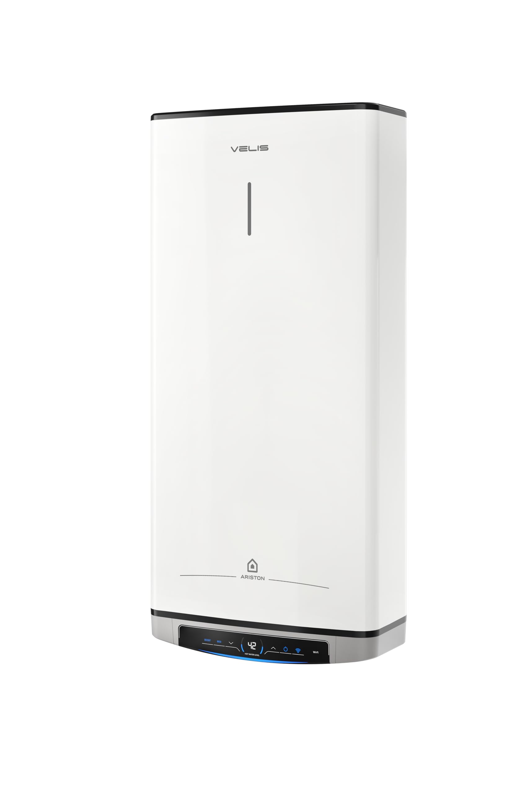 Ariston Velis Dune Wifi - Scaldabagno Elettrico 100 Litri Verticale e Orizzontale 275x506x776, Boiler Elettrico 2 Serbatoi, Funzione ECO-EVO e Check Temperatura Remoto, Classe B, Compatibile con Alexa