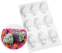 Vista 4 de mostsom Moldes de panadería con forma de cardo Molde de silicona para hornear para pastelería Forma de pastel para magdalenas Molde de donas Molde