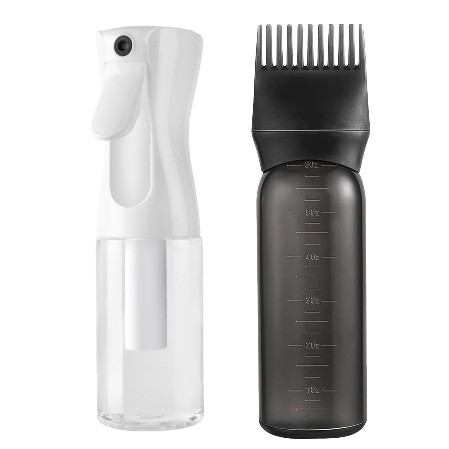 Applicatore Olio Capelli, Spruzzino per Capelli Ricci, 200ML Spruzzino Nebulizzatore Capelli, 170ML Flacone Applicatore per Pettine per Design dei Capelli, Cura e Colorazione dei Capelli