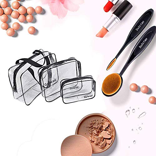 Galwad® 3 borse trasparenti in PVC con cerniera