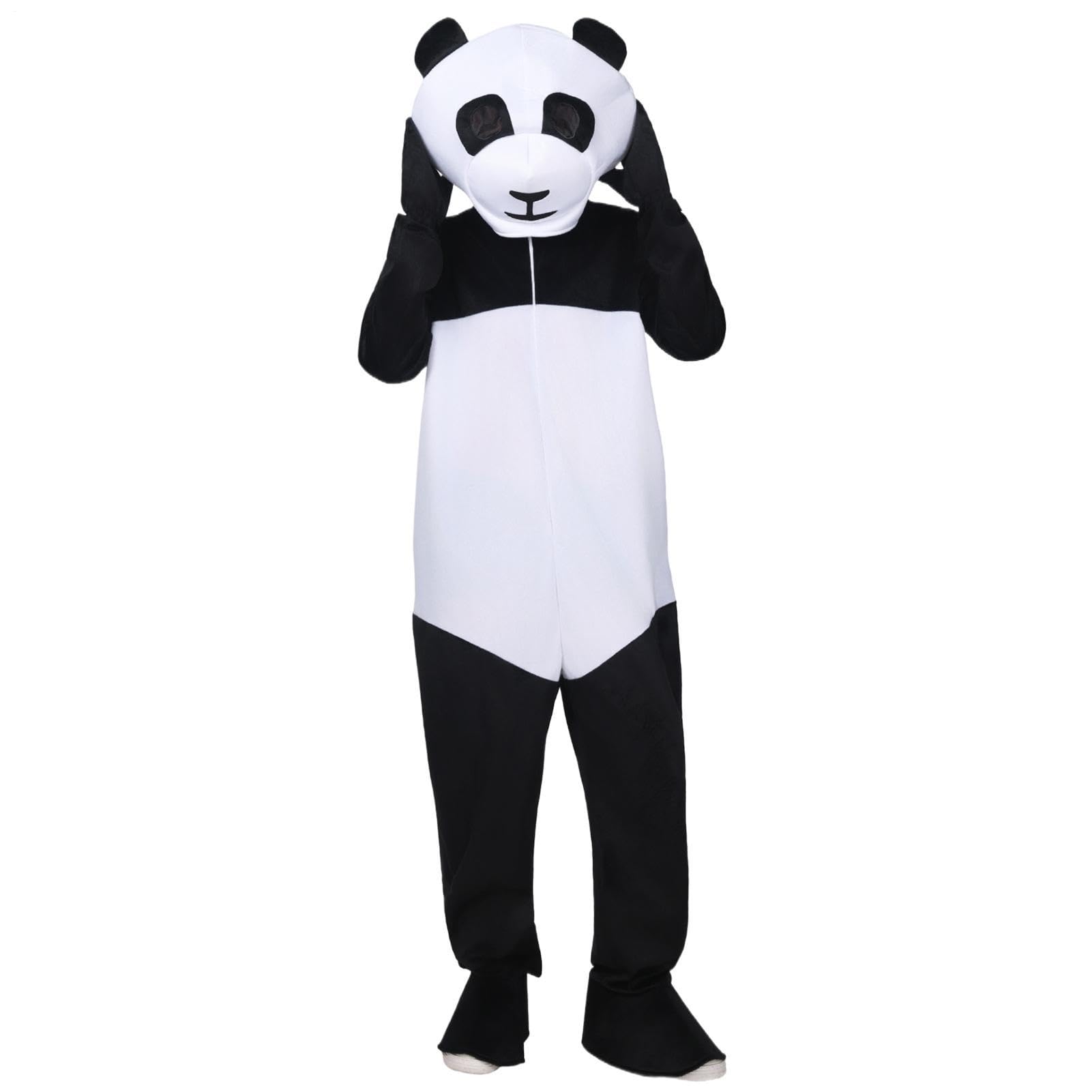 Kostium zwierzęcy dla dorosłych urocza odzież na Halloween dla dorosłych cosplay | Z kapturem Panda ubrania dla mężczyzn kobiet przyjaciół impreza klub szkolny urodziny wakacje