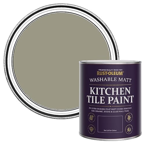 Rust-Oleum Grounded Water-Resistant Kitchen Tile Paint in Matt Finish - Grounded 750ml