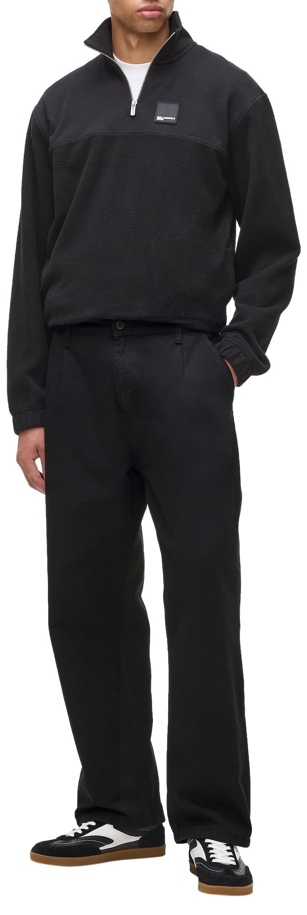 Karl Lagerfeld Jeans, Męskie, Luźne Spodnie Chino, Luźny Krój