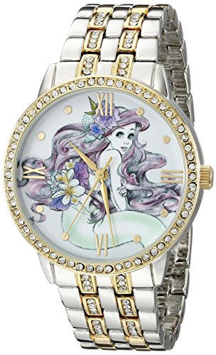 Disney Women s W001828 Ariel Analog Display Analog Quartz Two Tone Watch